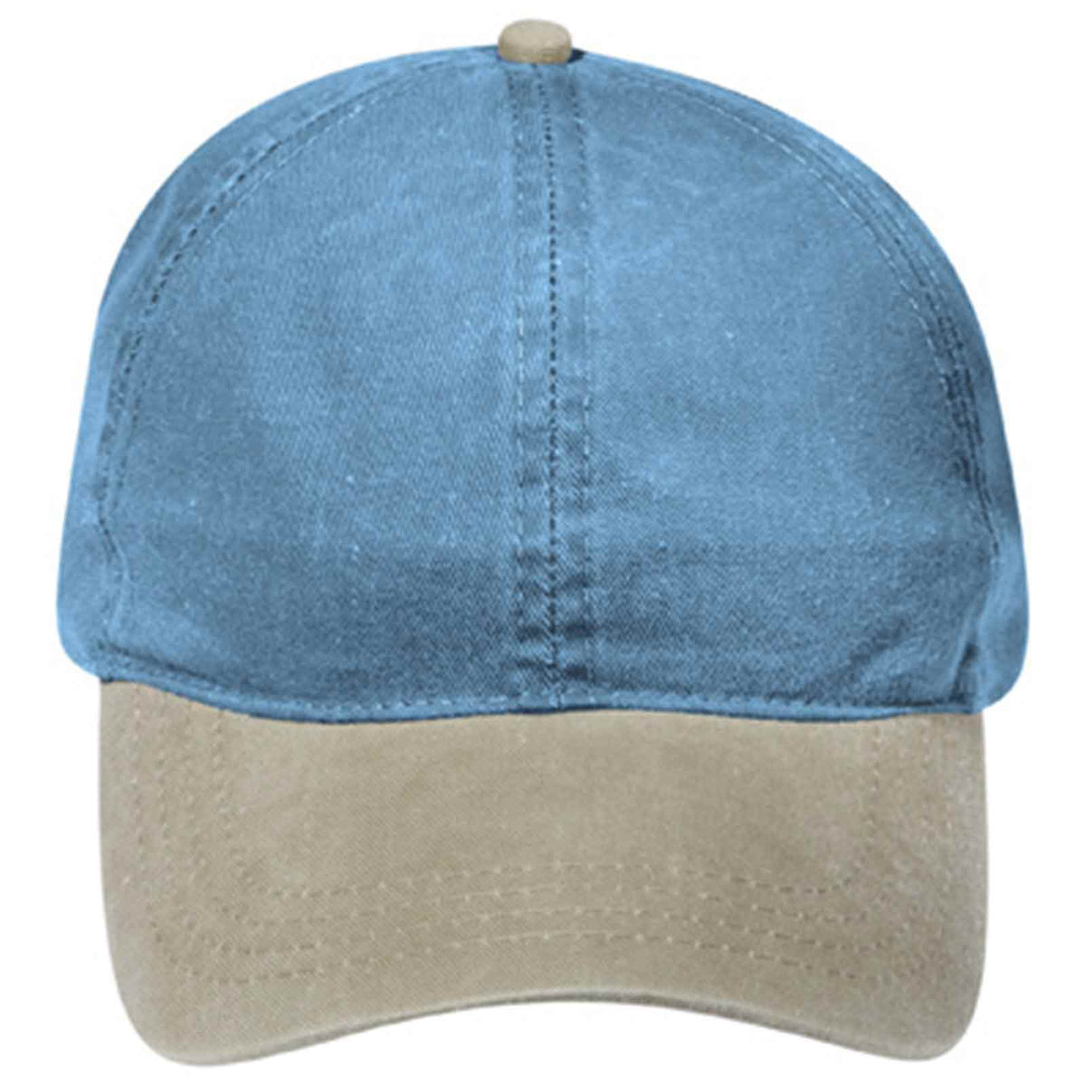 OTTO CAP 4 Panel Ponytail Cap OTTO 69-382 Otto Cap 3230 - Kha/Sk.Blu OSFM - Adult