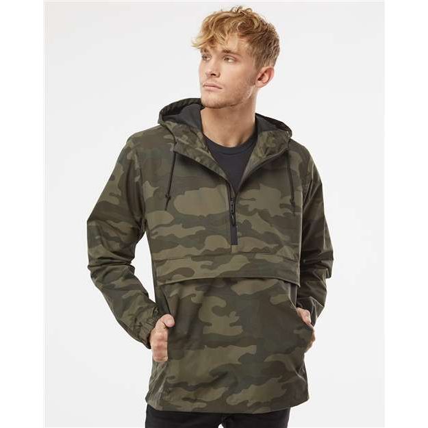 Independent Trading Co. Nylon Anorak - Independent Trading Co. EXP94NAW Independent Trading Co. Forest Camo XS