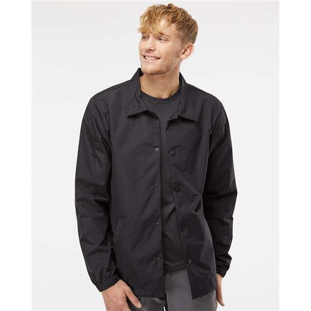 Independent Trading Co. Water-Resistant Windbreaker Coach’s Jacket - Independent Trading Co. EXP99CNB Independent Trading Co. Black/ Black XS