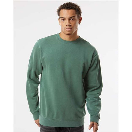 Independent Trading Co. Midweight Pigment-Dyed Crewneck Sweatshirt - Pigment Alpine Green - Independent Trading Co. PRM3500 Independent Trading Co. Pigment Alpine Green XS