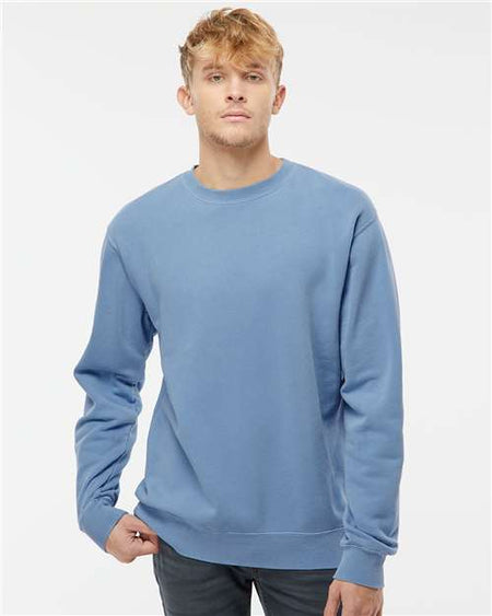 Independent Trading Co. Midweight Pigment-Dyed Crewneck Sweatshirt - Pigment Light Blue - Independent Trading Co. PRM3500 Independent Trading Co.