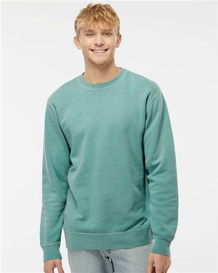 Independent Trading Co. Midweight Pigment-Dyed Crewneck Sweatshirt - Pigment Mint - Independent Trading Co. PRM3500 Independent Trading Co.