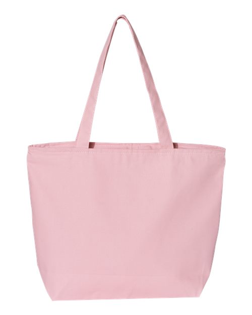 Q-Tees 25L Zippered Tote - Q-Tees Q611 Q-Tees Light Pink One Size