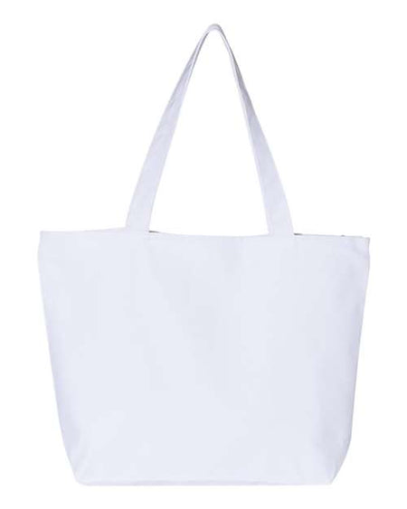 Q-Tees 25L Zippered Tote - Q-Tees Q611 Q-Tees White One Size