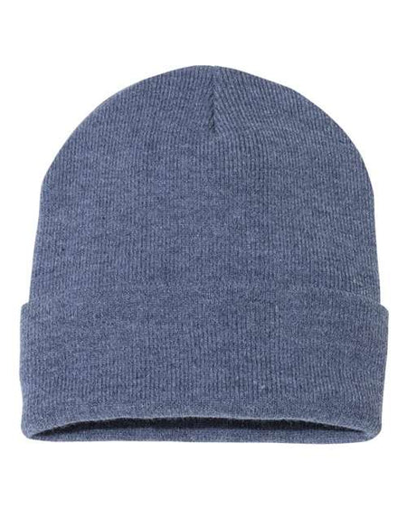 Sportsman 12" Solid Cuffed Beanie - Sportsman SP12 Sportsman Heather Navy One Size