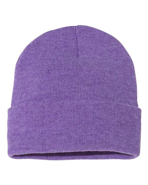 Sportsman 12" Solid Cuffed Beanie - Sportsman SP12 Sportsman Heather Purple One Size