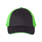 Valucap Sandwich Trucker Cap - Valucap S102 Valucap Charcoal/ Neon Green Adjustable