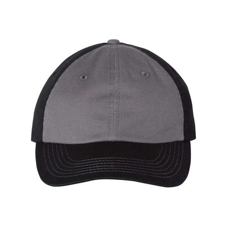 Valucap Bio-Washed Classic Dad Hat - Valucap VC300A Valucap Charcoal/ Black Adjustable