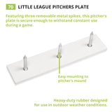 Champion Sports 3-SPIKE PITCHER'S PLATE OFFICIAL, 24" X 6"