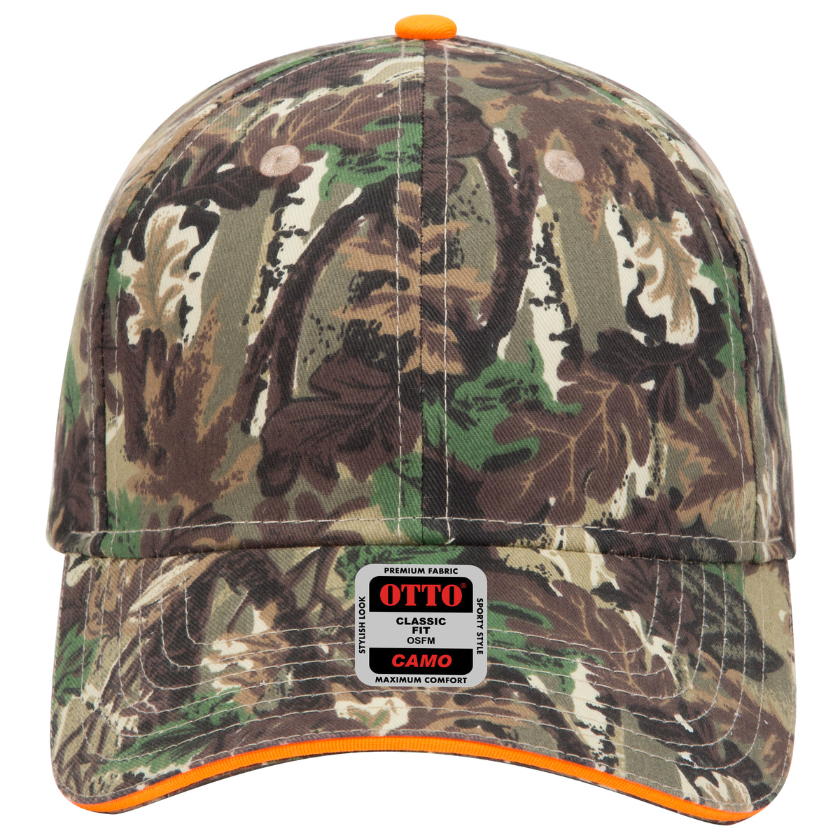 OTTO CAP Camouflage 6 Panel Low Profile Baseball Cap OTTO 71-602 Otto Cap 180705 - Lt.Lod/Brn/Kly OSFM - Adult