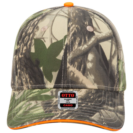 OTTO CAP Camouflage 6 Panel Low Profile Baseball Cap OTTO 71-602 Otto Cap 320317 - Kha/Blk/Dk.Grn OSFM - Adult