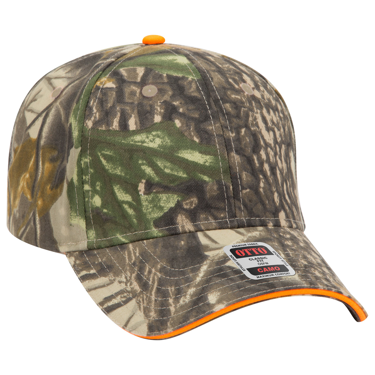 OTTO CAP® Camouflage 6 Panel Low Profile Baseball Cap OTTO 71-841
