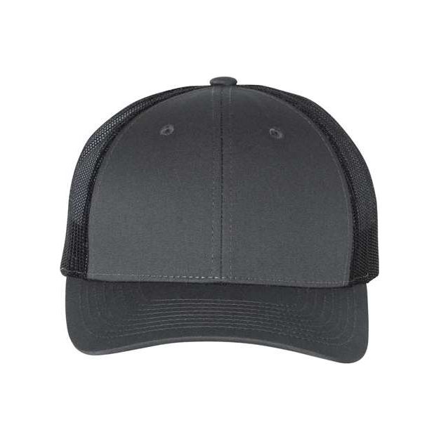 Richardson Low Pro Trucker Cap - Richardson 115 Caps Richardson Charcoal/ Black M/L