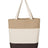Q-Tees 11L Tri-Color Tote - Q-Tees Q125900 Q-Tees Chocolate/ Natural/ Khaki One Size