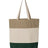 Q-Tees 11L Tri-Color Tote - Q-Tees Q125900 Q-Tees Forest/ Natural/ Khaki One Size