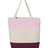 Q-Tees 11L Tri-Color Tote - Q-Tees Q125900 Q-Tees Maroon/ Natural/ Light Pink One Size