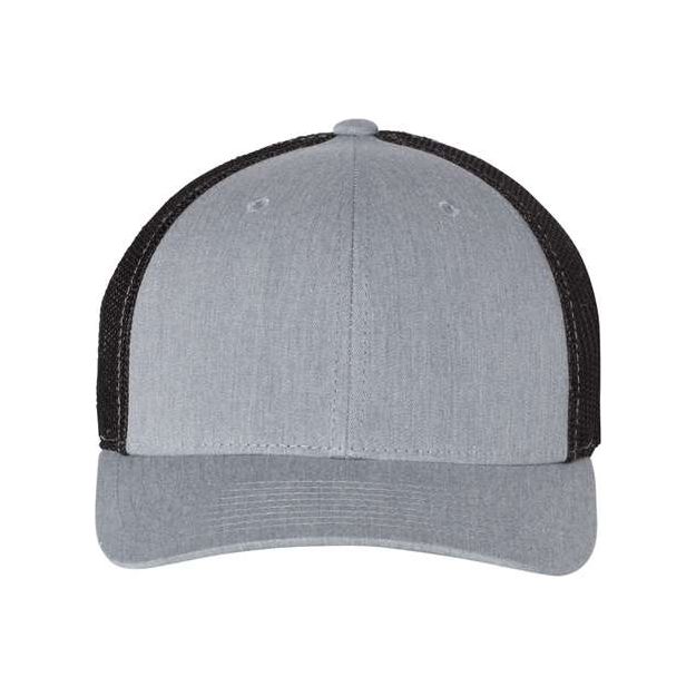 Richardson R-Flex Trucker Cap - Richardson 110 Richardson Heather Grey/ Black S/M
