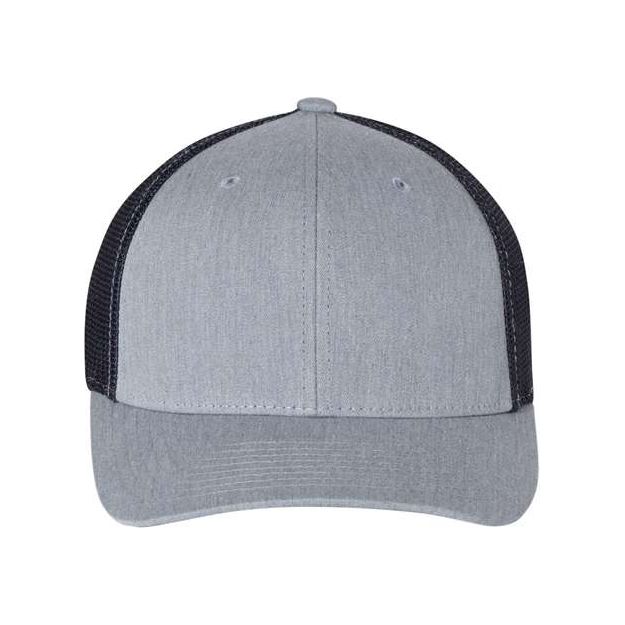 Richardson R-Flex Trucker Cap - Richardson 110 Richardson Heather Grey/ Navy S/M