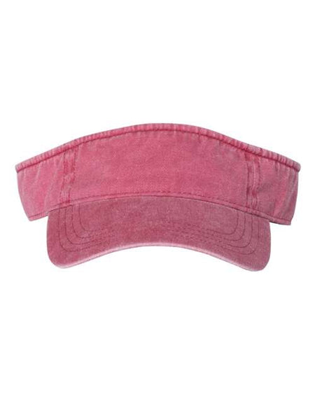 Sportsman Pigment-Dyed Visor - Sportsman SP520 Sportsman Cardinal Adjustable