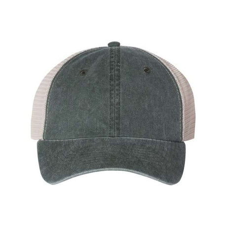 Valucap Pigment-Dyed Trucker Cap - Valucap SP510 Valucap Forest/ Stone Adjustable