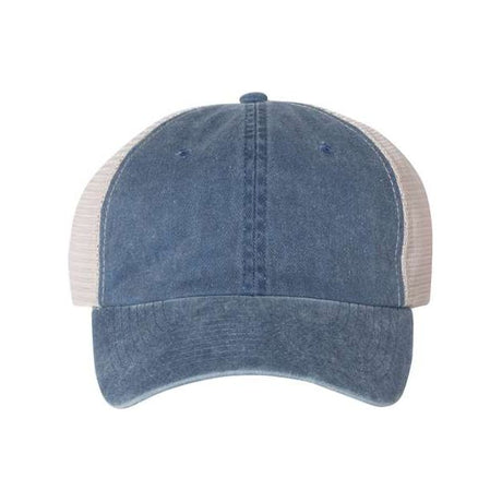 Valucap Pigment-Dyed Trucker Cap - Valucap SP510 Valucap Navy/ Stone Adjustable