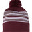 Sportsman 12" Striped Pom-Pom Cuffed Beanie - Sportsman SP60 Sportsman Maroon/ White/ Grey One Size