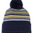 Sportsman 12" Striped Pom-Pom Cuffed Beanie - Sportsman SP60 Sportsman Navy/ White/ Grey/ Gold One Size