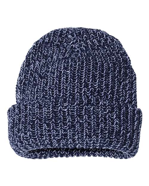 Sportsman 12" Chunky Cuffed Beanie - Sportsman SP90 Sportsman Navy/ White One Size