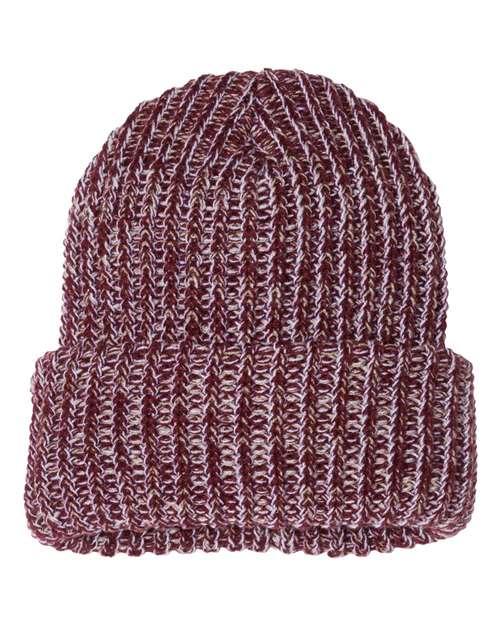 Sportsman 12" Chunky Cuffed Beanie - Sportsman SP90 Sportsman Maroon/ Natural One Size