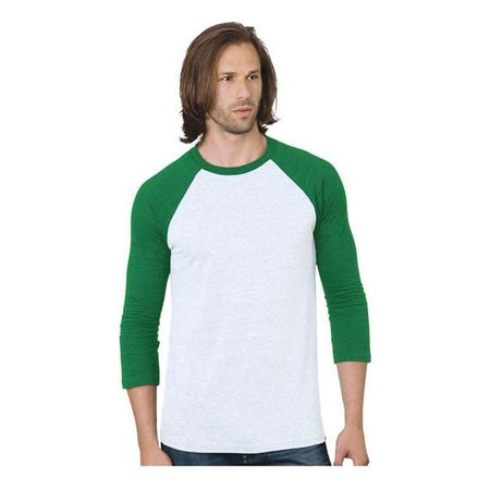 Bayside Triblend Three-Quarter Sleeve Raglan T-Shirt - Bayside 9525 Bayside