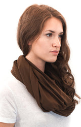 Royal Apparel 73000 Unisex Viscose Bamboo Organic Cotton Infinity Scarf - Cocoa