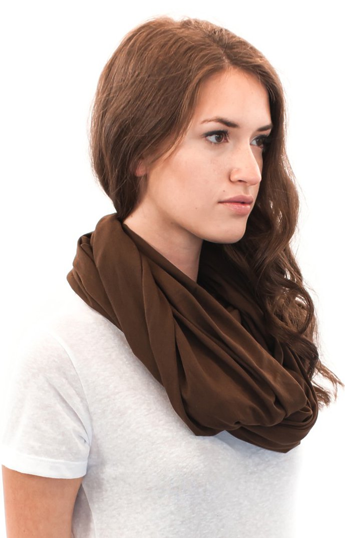 Royal Apparel 73000 Unisex Viscose Bamboo Organic Cotton Infinity Scarf - Cocoa