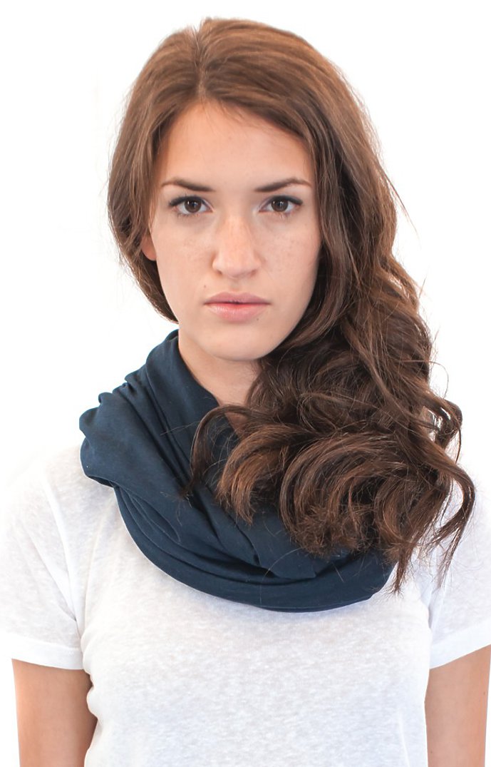 Royal Apparel 73000 Unisex Viscose Bamboo Organic Cotton Infinity Scarf - Midnight