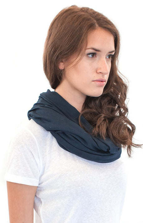 Royal Apparel 73000 Unisex Viscose Bamboo Organic Cotton Infinity Scarf - Midnight