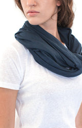 Royal Apparel 73000 Unisex Viscose Bamboo Organic Cotton Infinity Scarf - Midnight