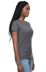 Royal Apparel 73001 Women's Viscose Bamboo Organic Cotton Tee - Pewter