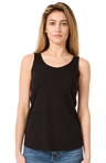 Royal Apparel 73008 Women's Viscose Bamboo Organic Raw Edge Tank Top - Eclipse
