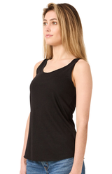 Royal Apparel 73008 Women's Viscose Bamboo Organic Raw Edge Tank Top - Eclipse
