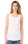 Royal Apparel 73008 Women's Viscose Bamboo Organic Raw Edge Tank Top - Frost