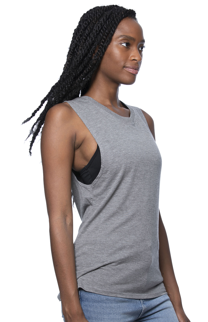 Royal Apparel 73126 Women's Viscose Bamboo Organic Cotton Muscle - Cloudburst
