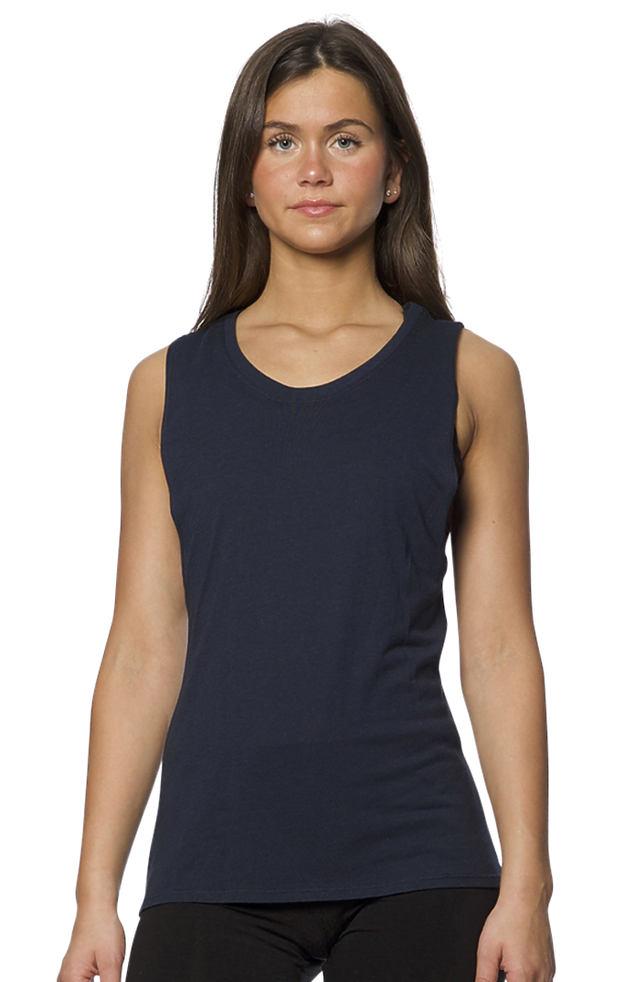Royal Apparel 73126 Women's Viscose Bamboo Organic Cotton Muscle - Midnight
