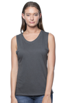 Royal Apparel 73126 Women's Viscose Bamboo Organic Cotton Muscle - Pewter