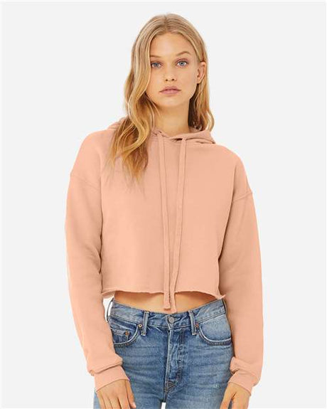 Bella + Canvas 7502 Women's Crop Fleece Hoodie Sweatshirt