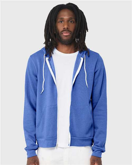 Bella + Canvas 3739 Unisex Sponge Fleece Full-Zip Hoodie Sweatshirt