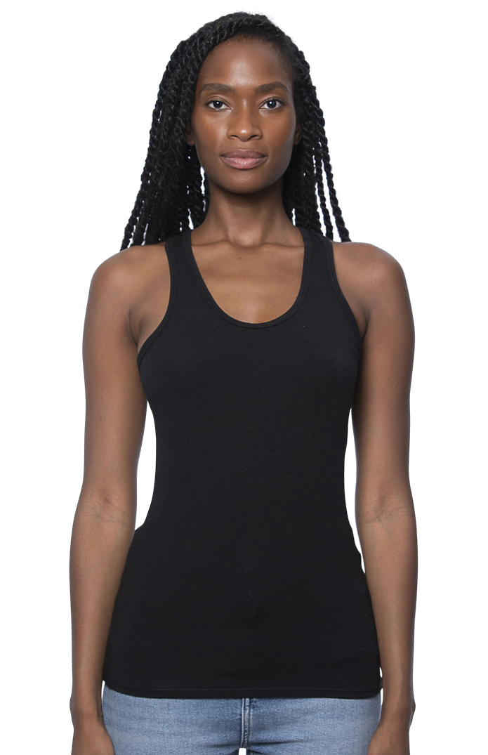 Royal Apparel 74018 Viscose Bamboo Organic Combed Spandex Racer Tank - Eclipse