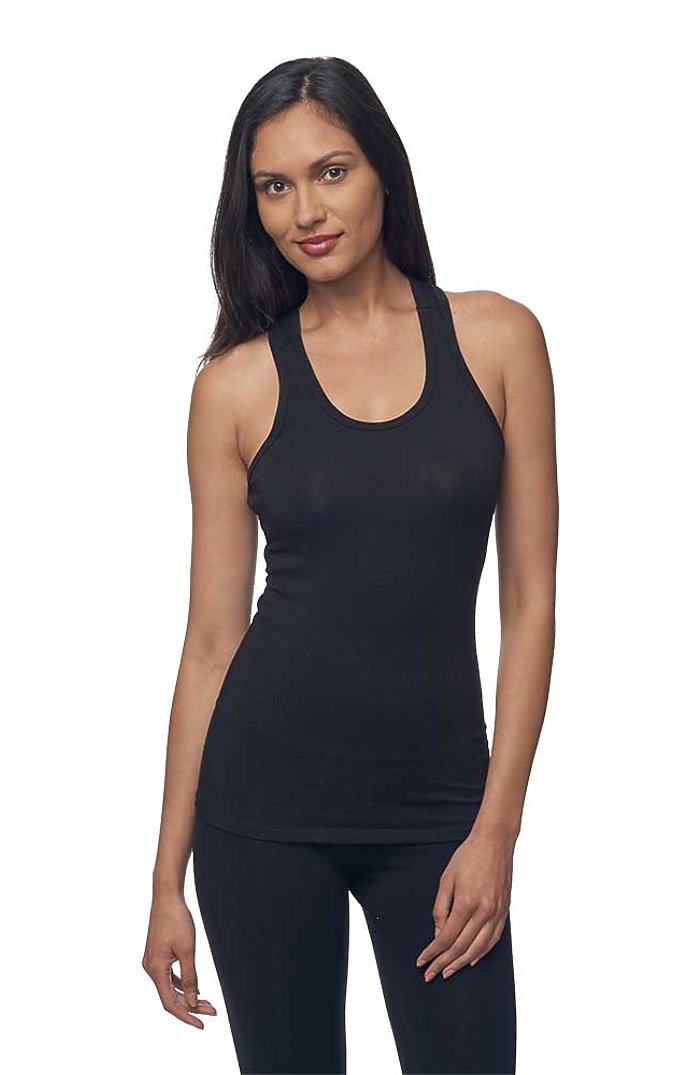 Royal Apparel 74018 Viscose Bamboo Organic Combed Spandex Racer Tank - Eclipse