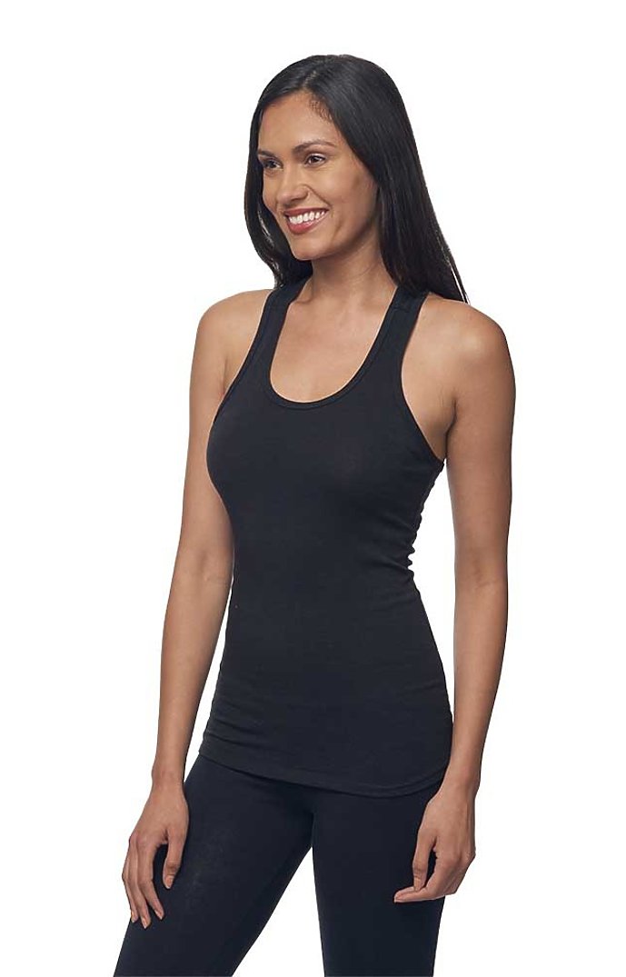 Royal Apparel 74018 Viscose Bamboo Organic Combed Spandex Racer Tank - Eclipse