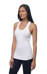 Royal Apparel 74018 Viscose Bamboo Organic Combed Spandex Racer Tank - Frost