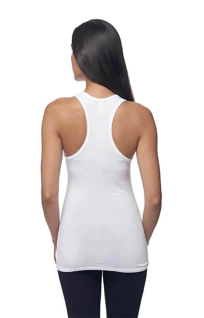 Royal Apparel 74018 Viscose Bamboo Organic Combed Spandex Racer Tank - Frost