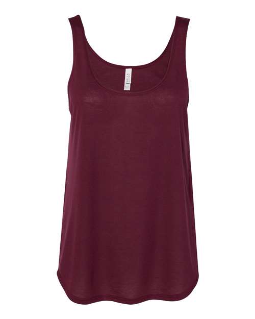 BELLA + CANVAS Women's Flowy Tank with Side Slit - BELLA + CANVAS 8802 BELLA + CANVAS Maroon S